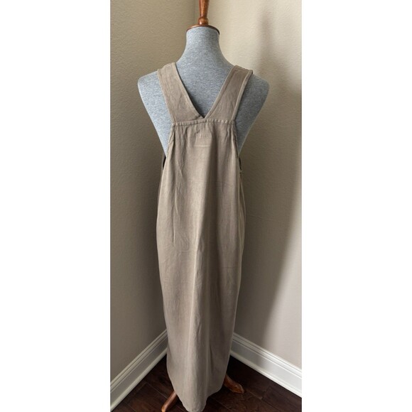 Chico's Design Size 2 (L/12) Taupe 100% Silk Sleeveless Scoop Neck Shift Dress - Picture 4 of 6